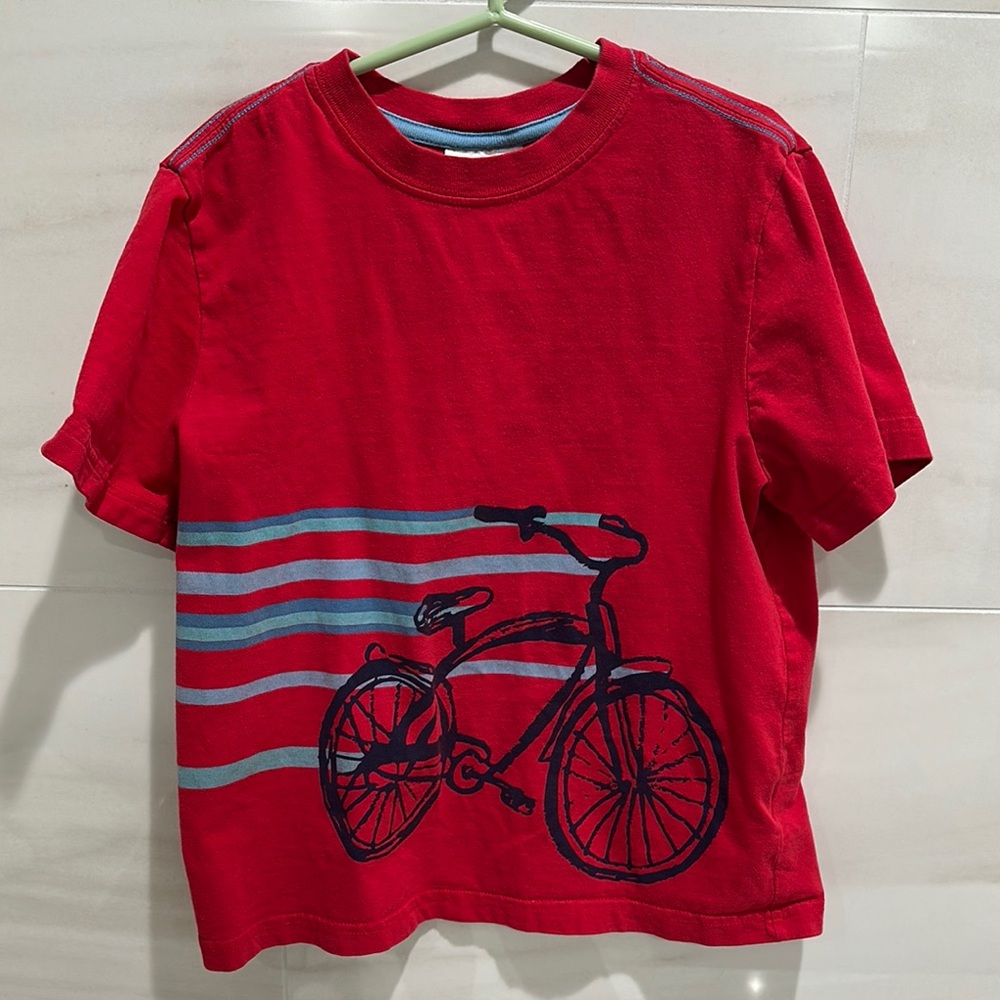 Hanna Anderson Kids T-Shirt with Bicycle Print
